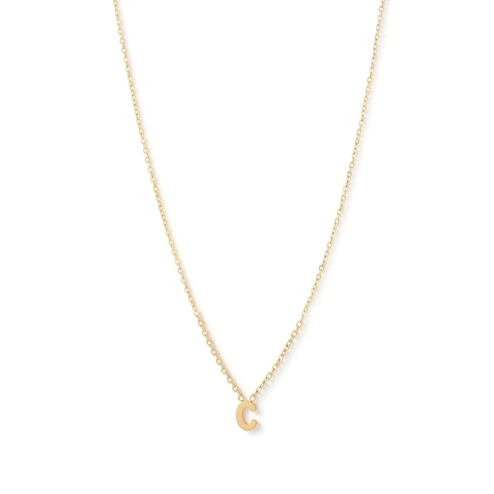 Arms Of Eve Necklaces C Arms Of Eve | Mini Initial Gold Necklace