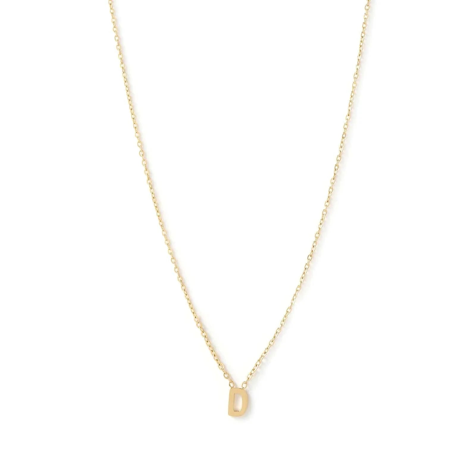 Arms Of Eve Necklaces D Arms Of Eve | Mini Initial Gold Necklace