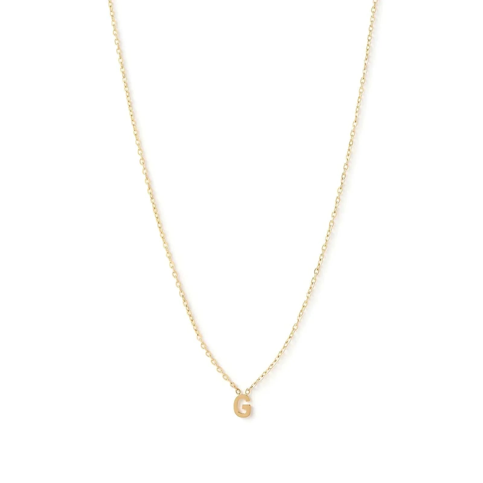 Arms Of Eve Necklaces G Arms Of Eve | Mini Initial Gold Necklace