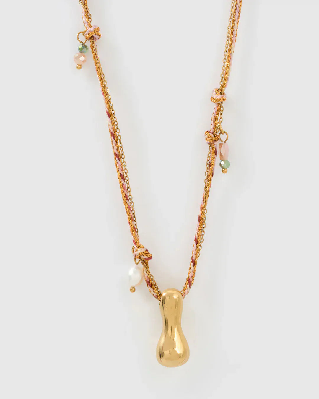 Arms Of Eve Necklaces I Bubble Letter Necklace - Blush