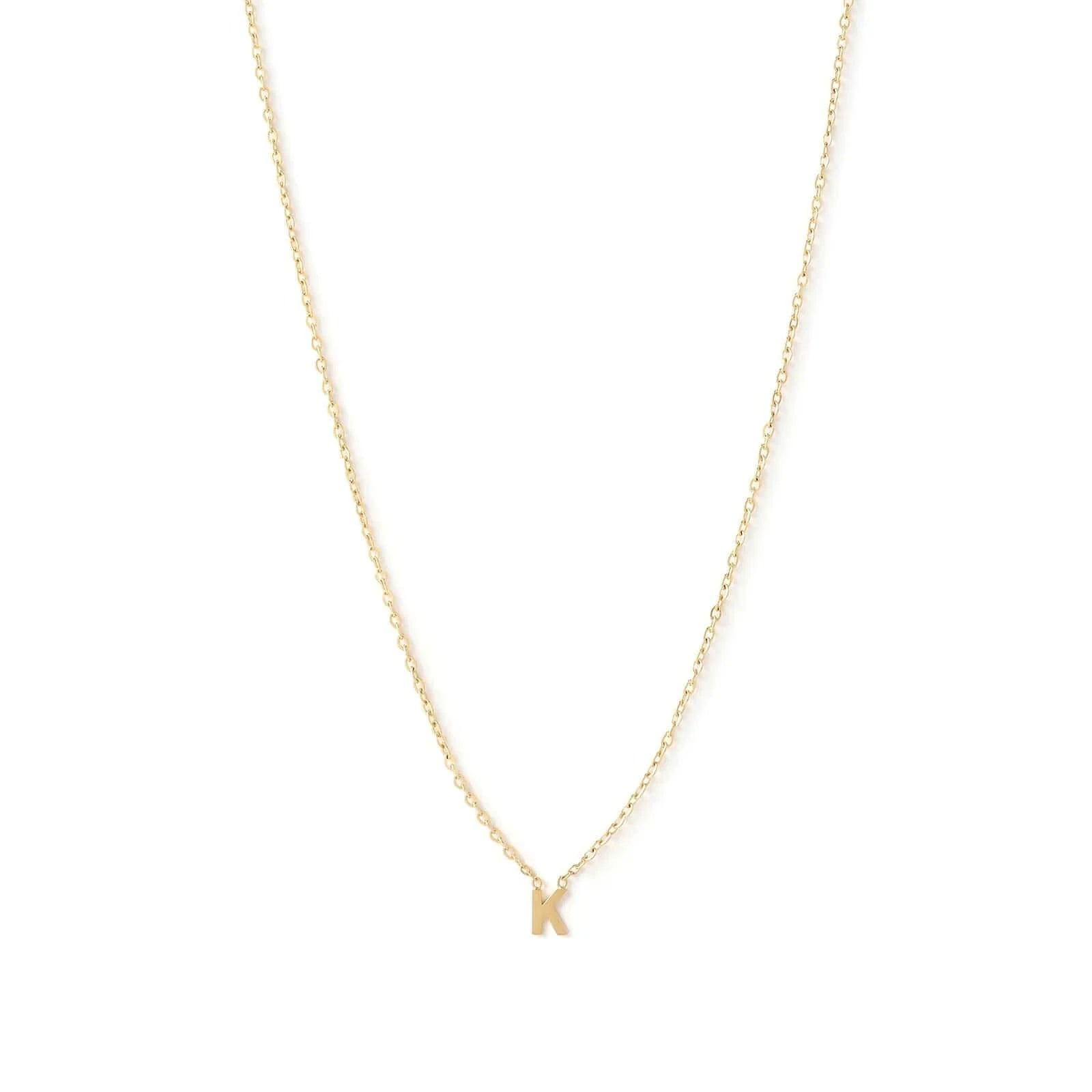 Arms Of Eve Necklaces K Arms Of Eve | Mini Initial Gold Necklace