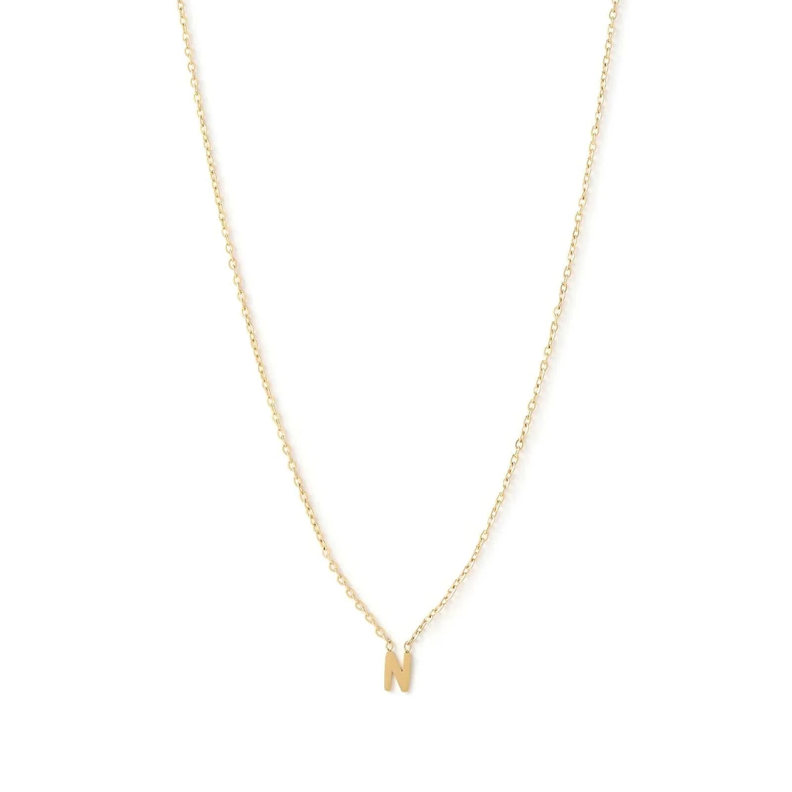 Arms Of Eve Necklaces N Arms Of Eve | Mini Initial Gold Necklace