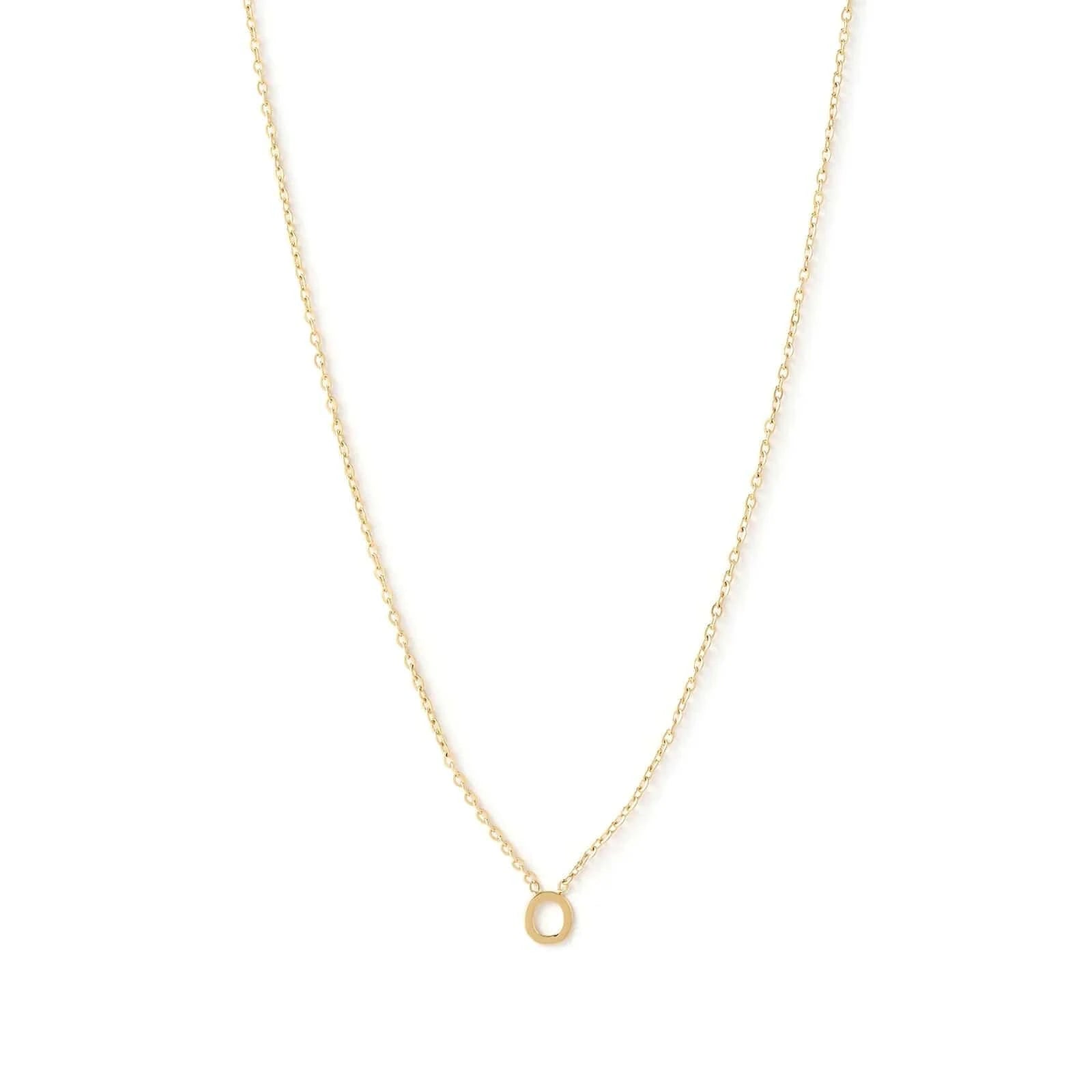Arms Of Eve Necklaces O Arms Of Eve | Mini Initial Gold Necklace