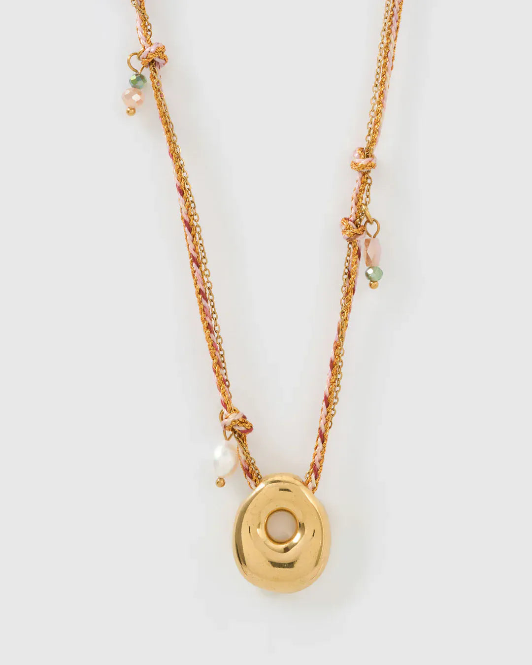 Arms Of Eve Necklaces O Bubble Letter Necklace - Blush