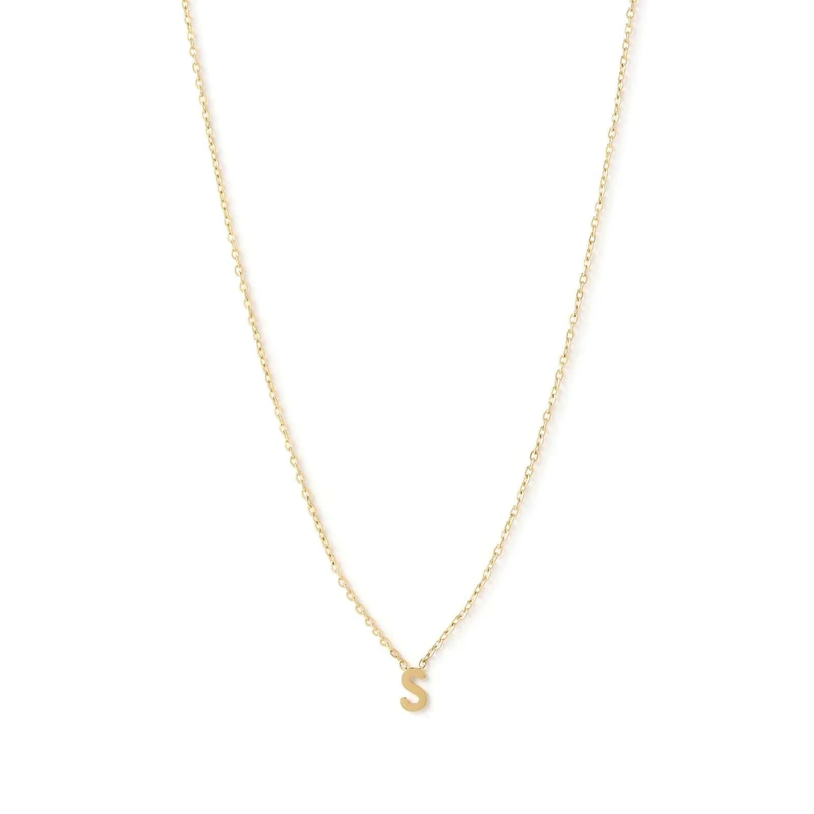 Arms Of Eve Necklaces S Arms Of Eve | Mini Initial Gold Necklace