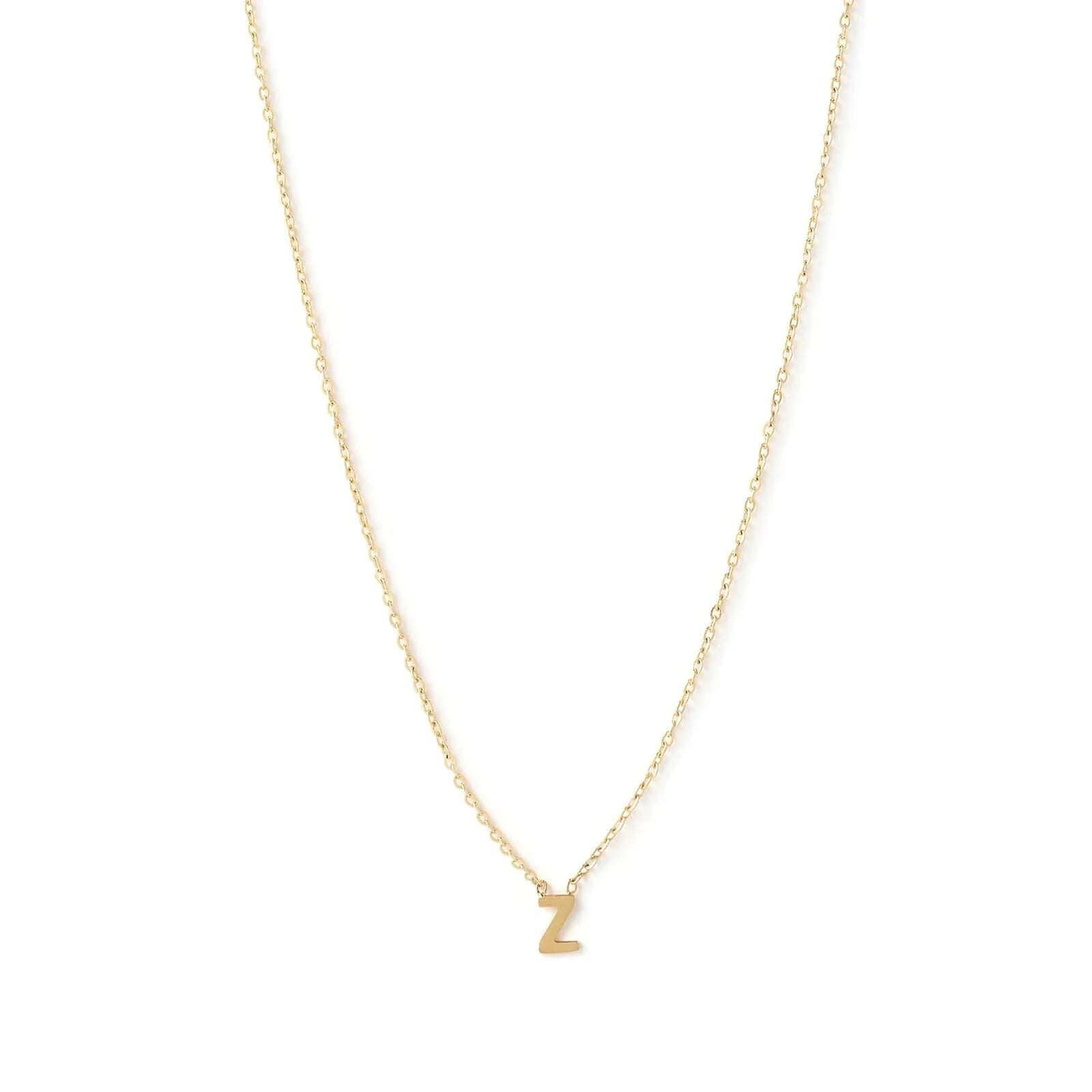 Arms Of Eve Necklaces Z Arms Of Eve | Mini Initial Gold Necklace
