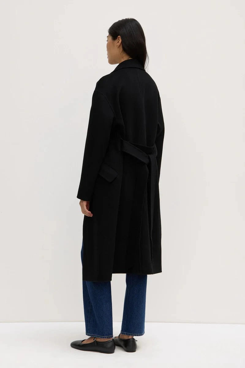 Assembly Label Coats - Wool Assembly Label | Sadie Single Breasted Wool Coat - Black