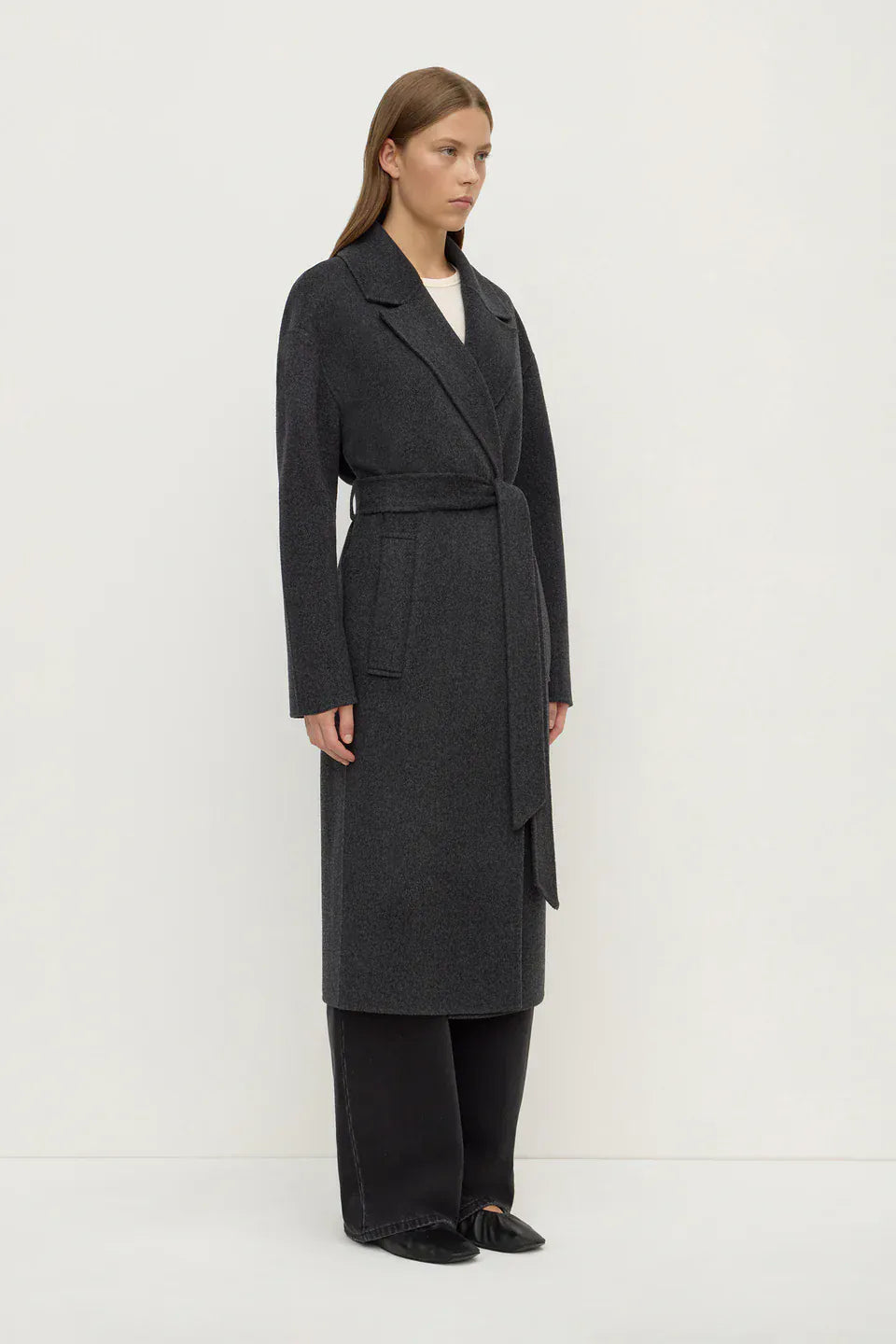 Assembly Label Coats - Wool Ivy Wool Coat - Charcoal Marle