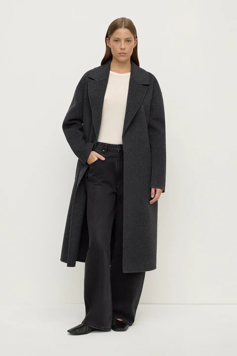 Assembly Label Coats - Wool Ivy Wool Coat - Charcoal Marle