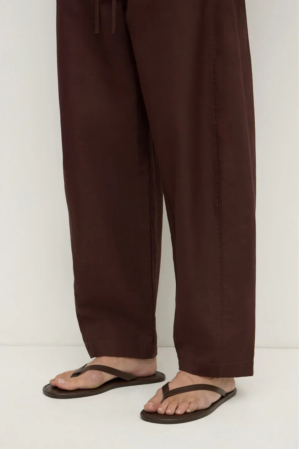 Assembly Label Footwear Alina Leather Thong - Walnut