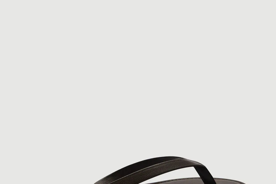 Assembly Label Footwear Alina Leather Thong - Walnut