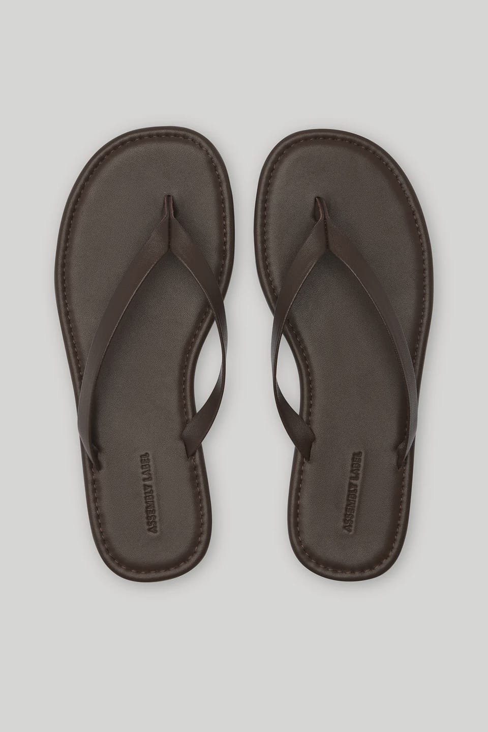 Assembly Label Footwear Alina Leather Thong - Walnut
