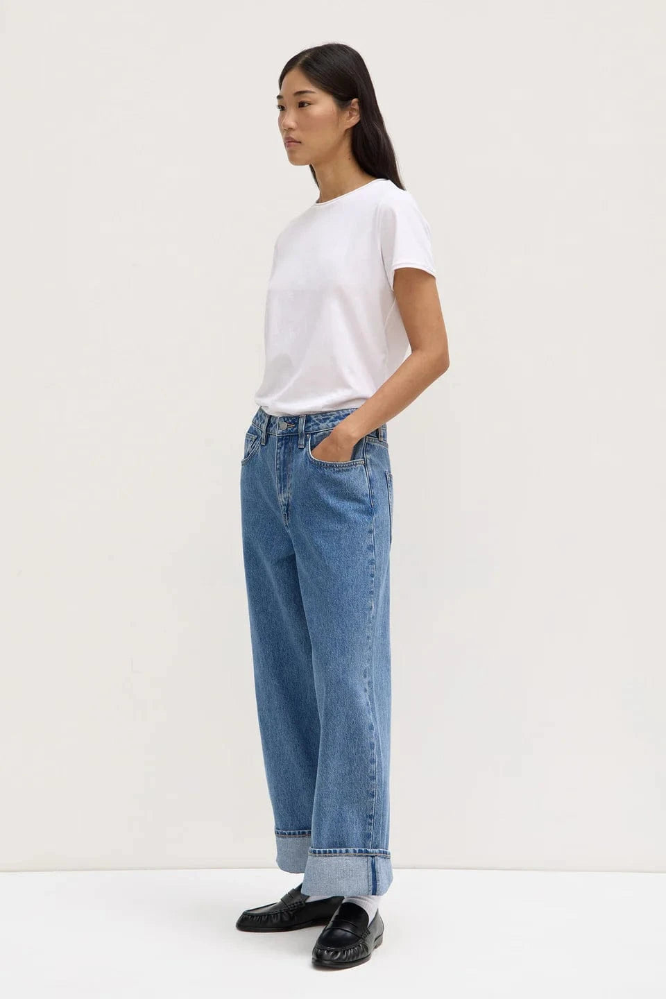 Assembly Label Jeans Assembly Label | Womens Boyfriend Jeans - Dark Stone
