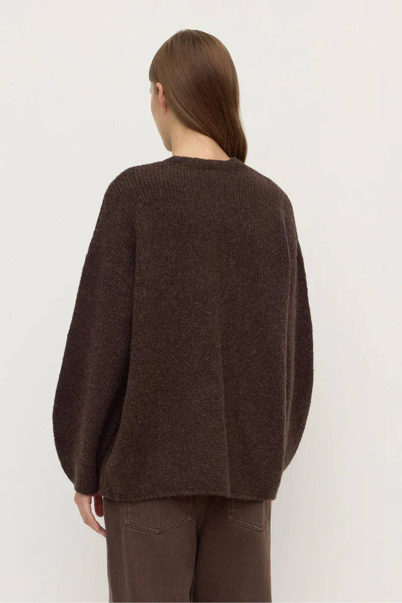 Assembly Label Knits Ariel Knit Cardigan - Dark Choc