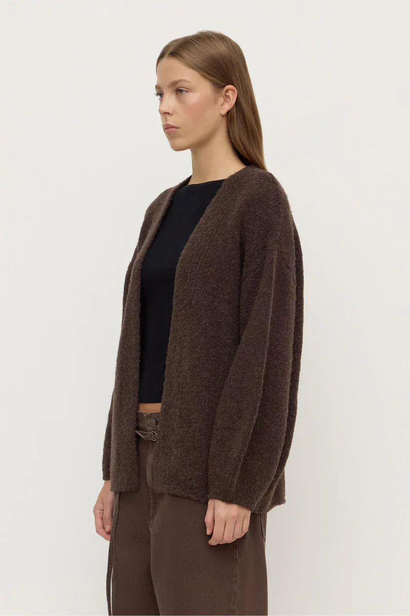 Assembly Label Knits Ariel Knit Cardigan - Dark Choc