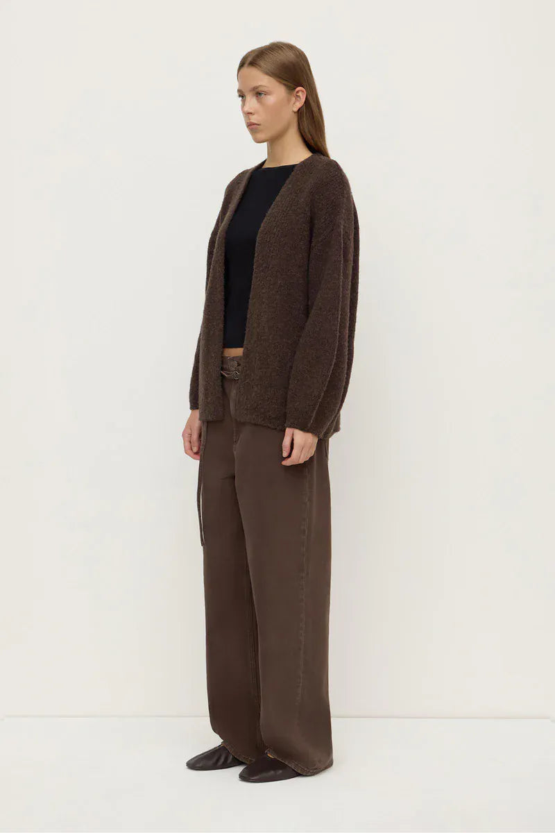 Assembly Label Knits Ariel Knit Cardigan - Dark Choc