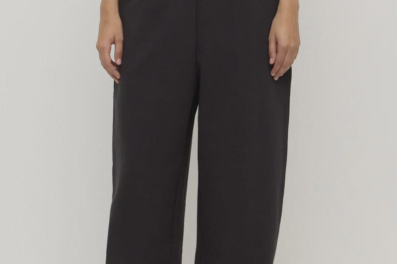 Assembly Label Pants - Casual Brushed Cotton Lounge Pant - Washed Black