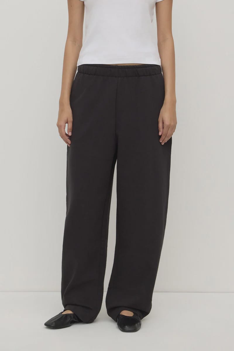 Assembly Label Pants - Casual Brushed Cotton Lounge Pant - Washed Black