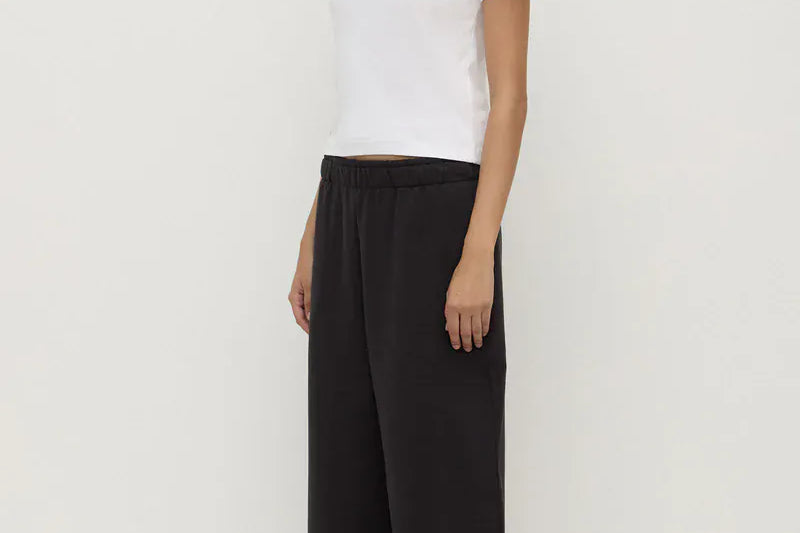 Assembly Label Pants - Casual Brushed Cotton Lounge Pant - Washed Black