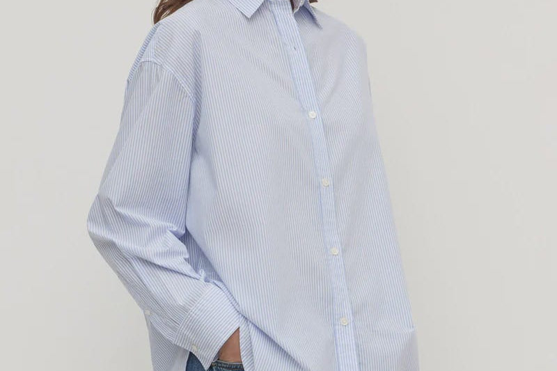 Assembly Label Shirts Avoca Stripe Shirt - Blue/White Stripe
