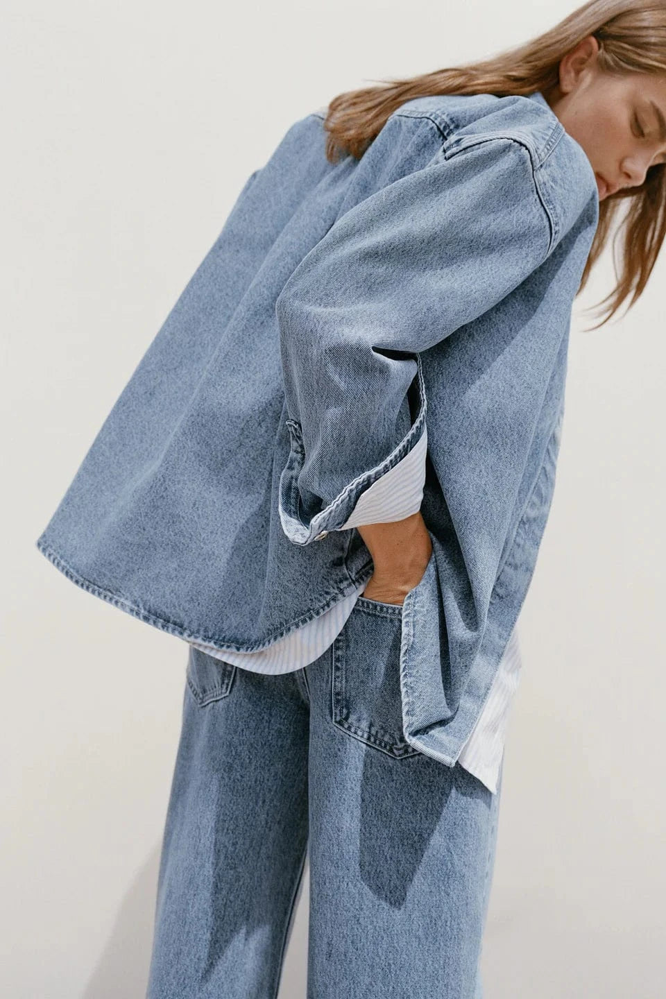 Assembly Label Shirts - Casual Assembly Label | Rylee Denim Overshirt - Indigo Fade