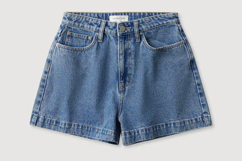 Assembly Label Shorts Boxy Denim Short - Dark Stone