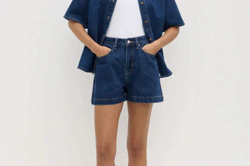Assembly Label Shorts Boxy Denim Short - Heritage Blue