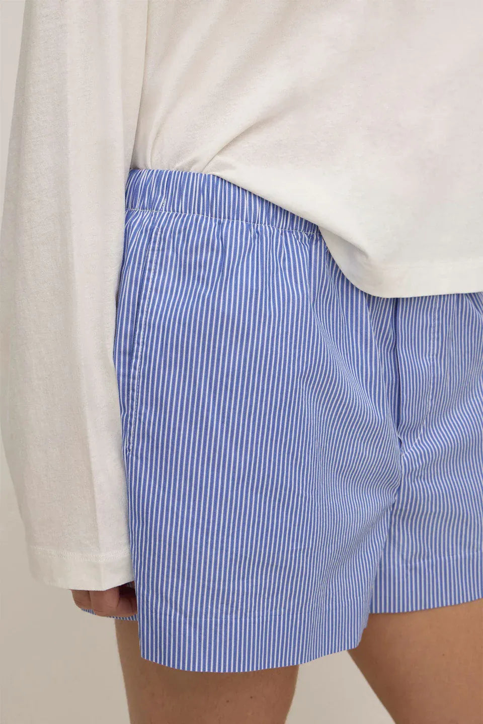 Assembly Label Shorts - Casual Ava Stripe Cotton Poplin Short