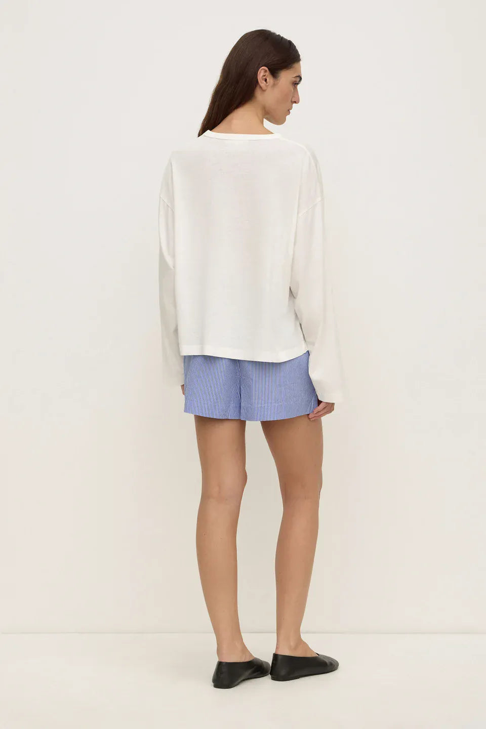 Assembly Label Shorts - Casual Ava Stripe Cotton Poplin Short