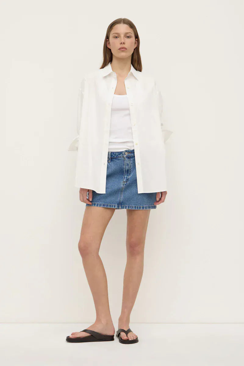 Assembly Label Skirts Callista Denim Mini Skirt - Dark Stone