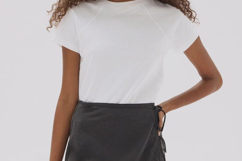 Assembly Label Skirts - Casual Assembly Label | Heather Silk Blend Mini Skirt -Black