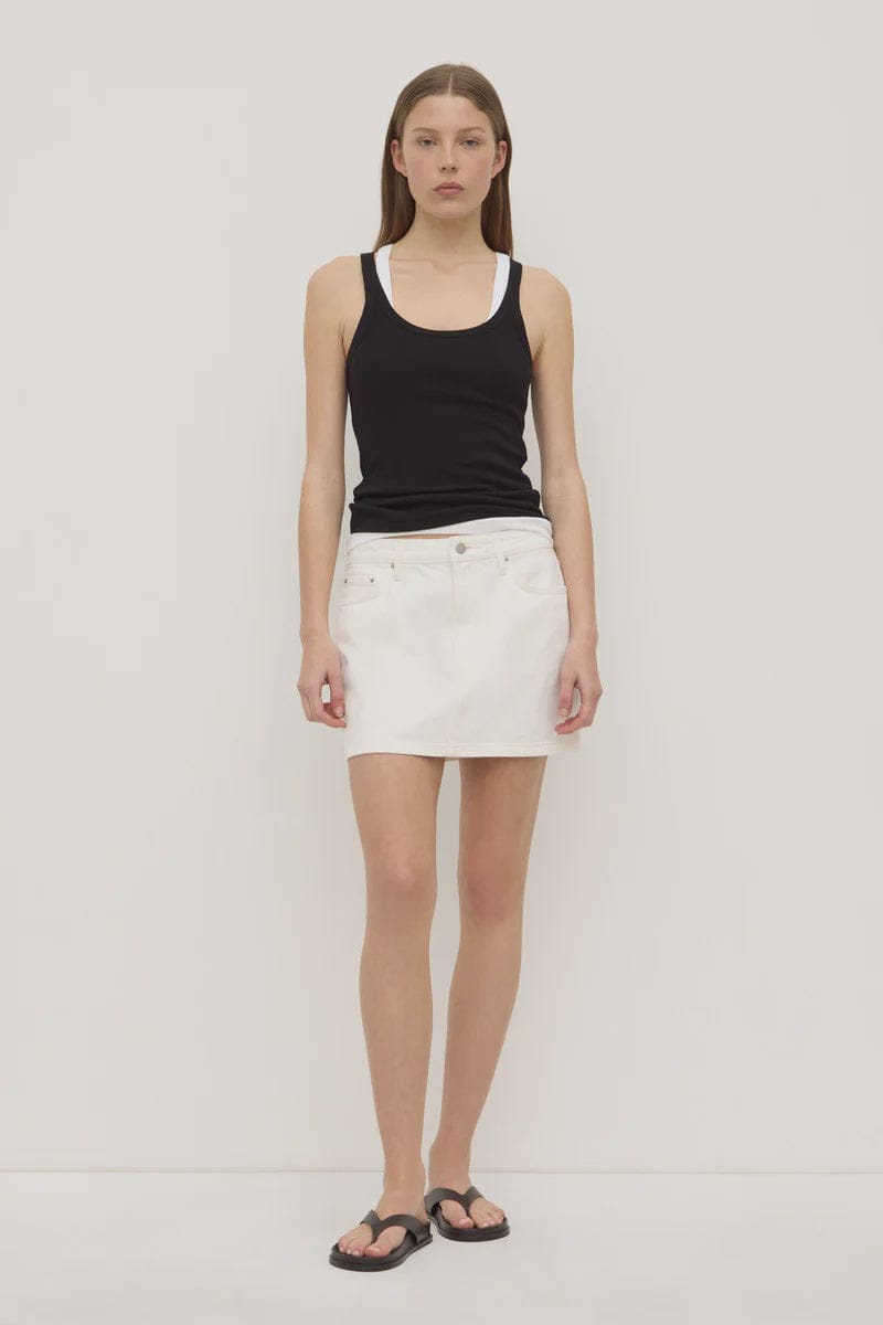 Assembly Label Skirts - Denim Callista Denim Mini Skirt - Vintage White
