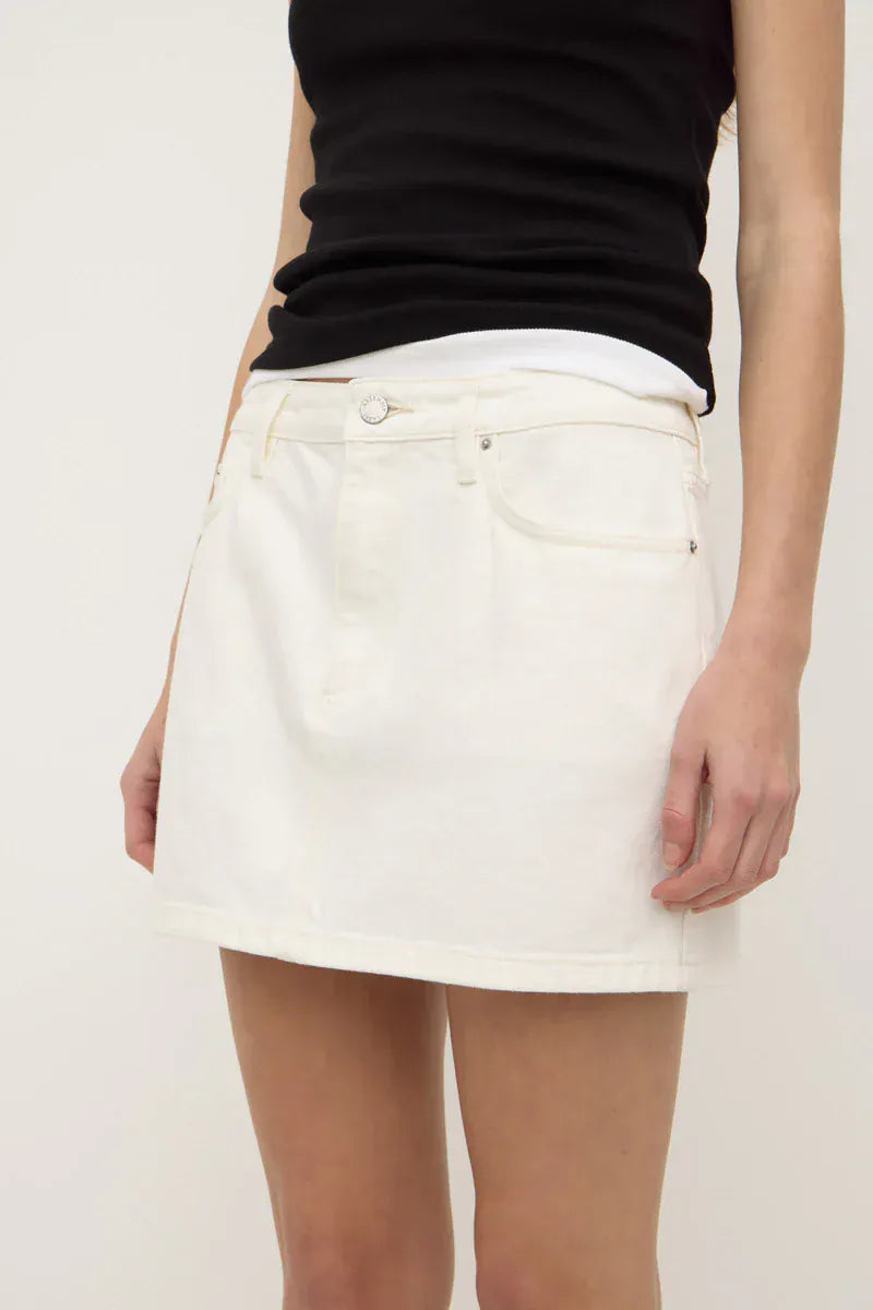 Assembly Label Skirts - Denim Callista Denim Mini Skirt - Vintage White