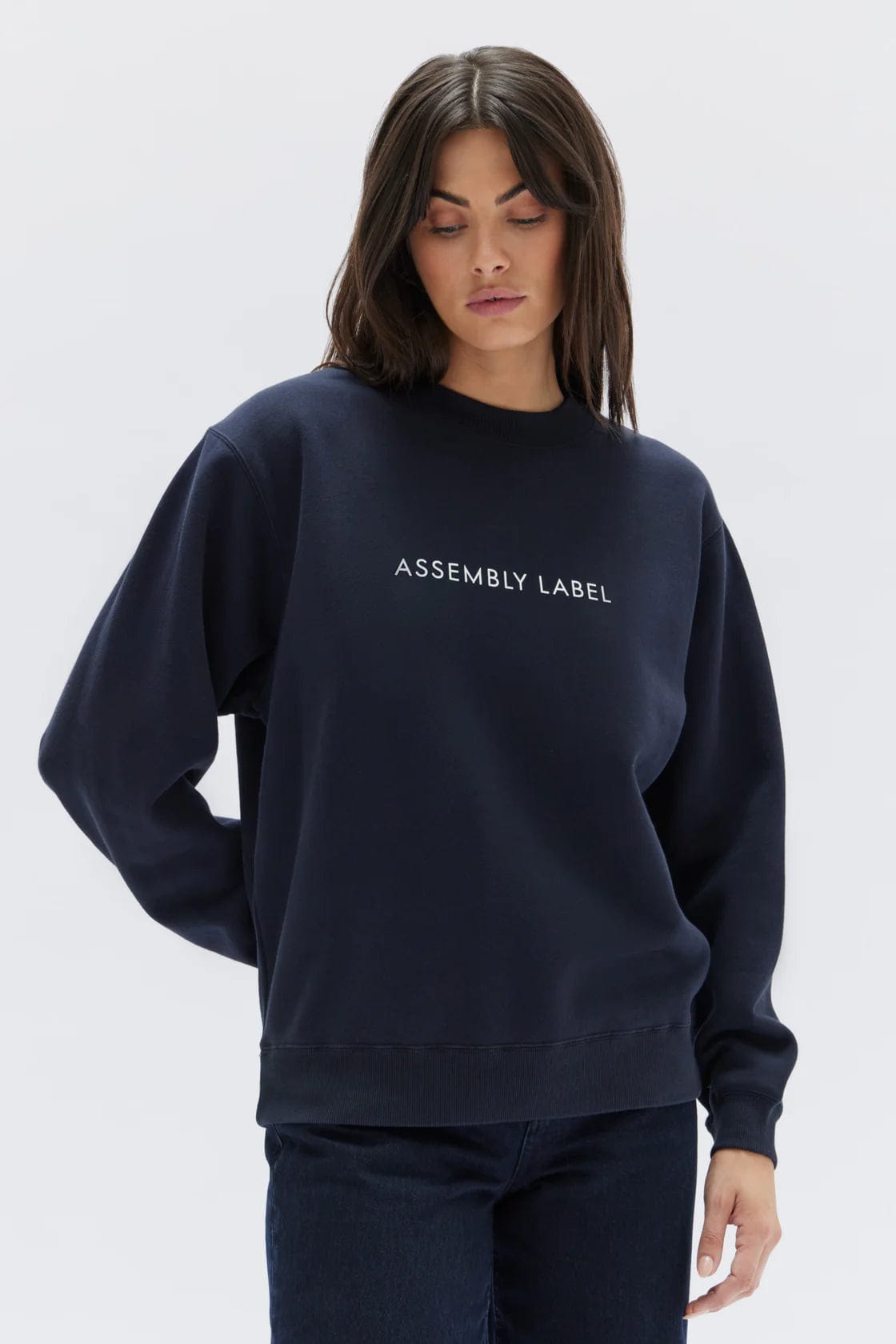 Assembly Label Sweaters Assembly Label | Logo Fleece Jumper - Navy