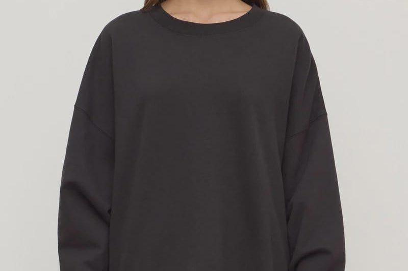 Assembly Label Sweaters Brushed CottonLounge Sweater - Washed Black