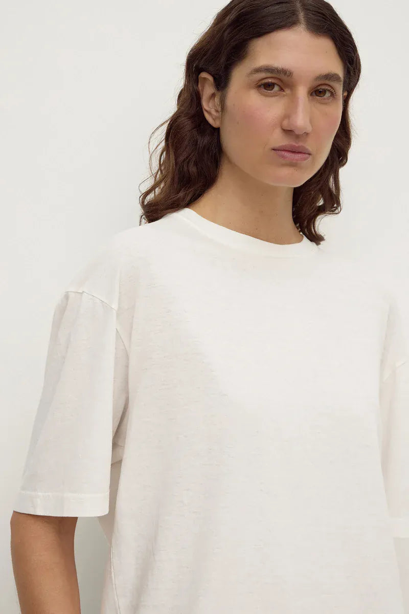 Assembly Label Tees Kira Cotton Hemp Tee - Antique White