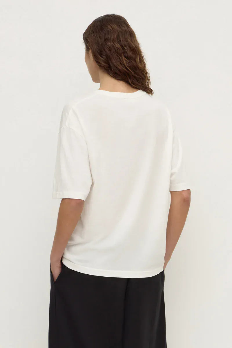 Assembly Label Tees Kira Cotton Hemp Tee - Antique White
