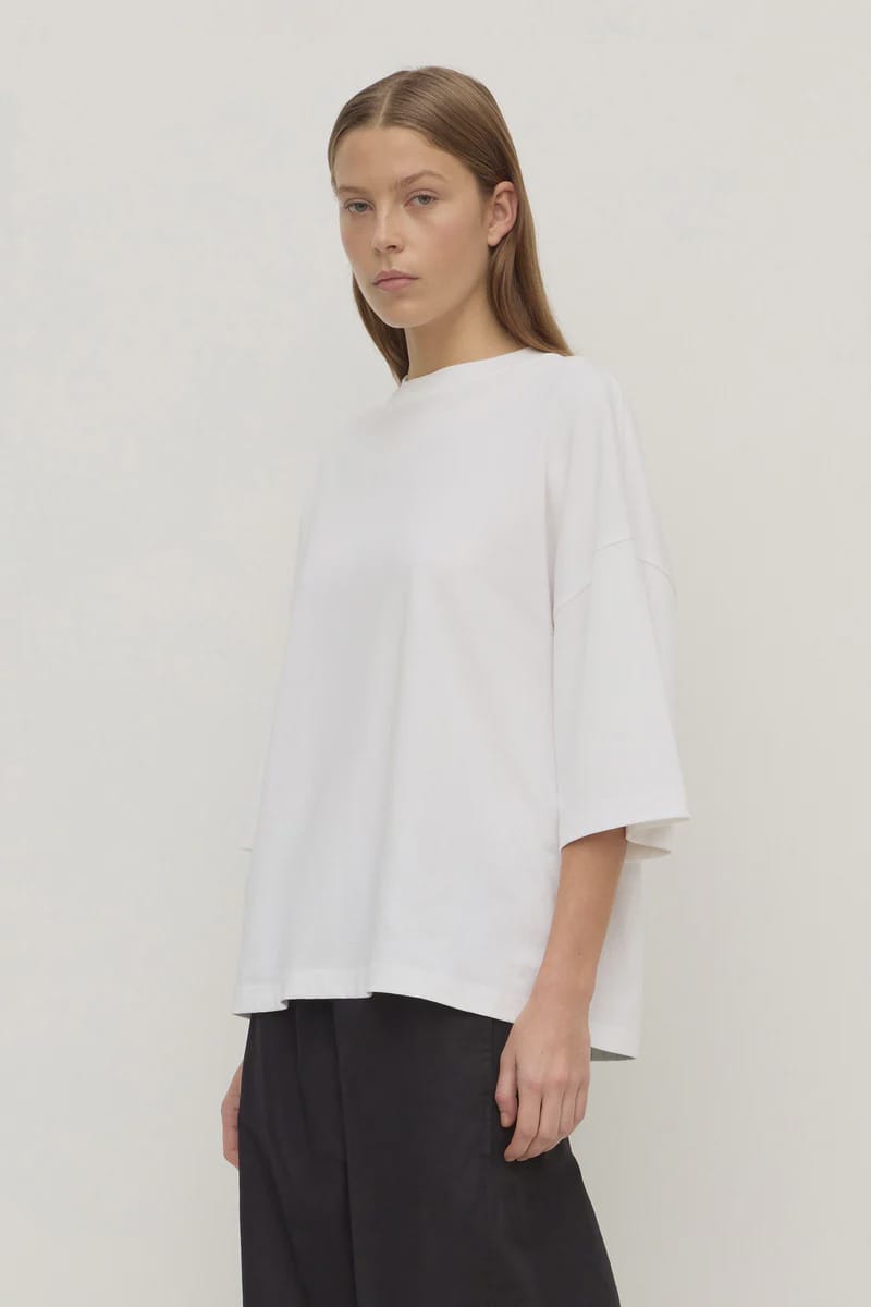 Assembly Label Tees Max Cotton Oversized Cotton Tee - White