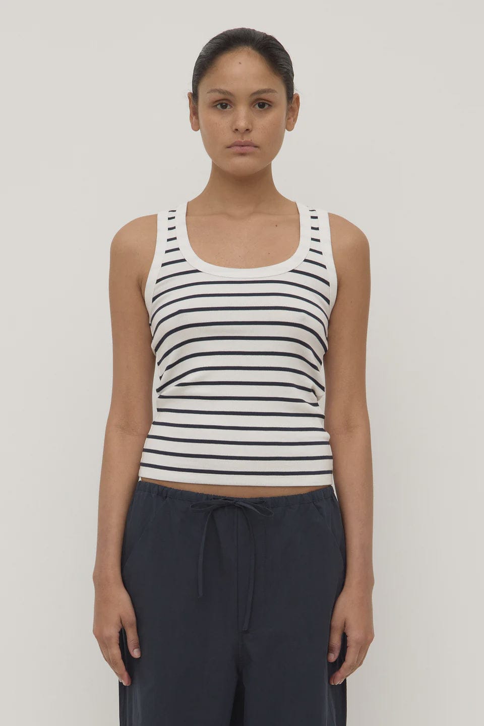 Assembly Label Tops - Tanks Leony Stripe Tank - True Navy/Antique White