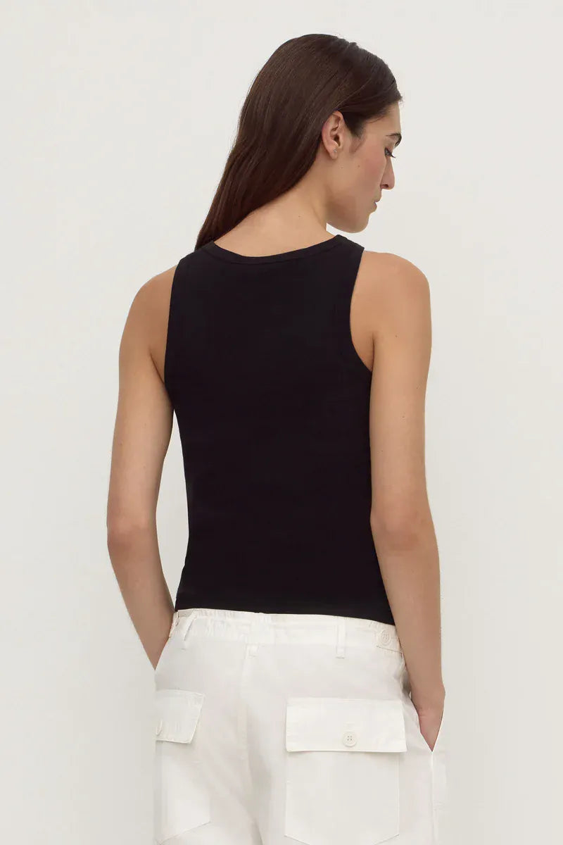 Assembly Label Tops - Tanks Robyn Scoop Neck Rib Tank - Black
