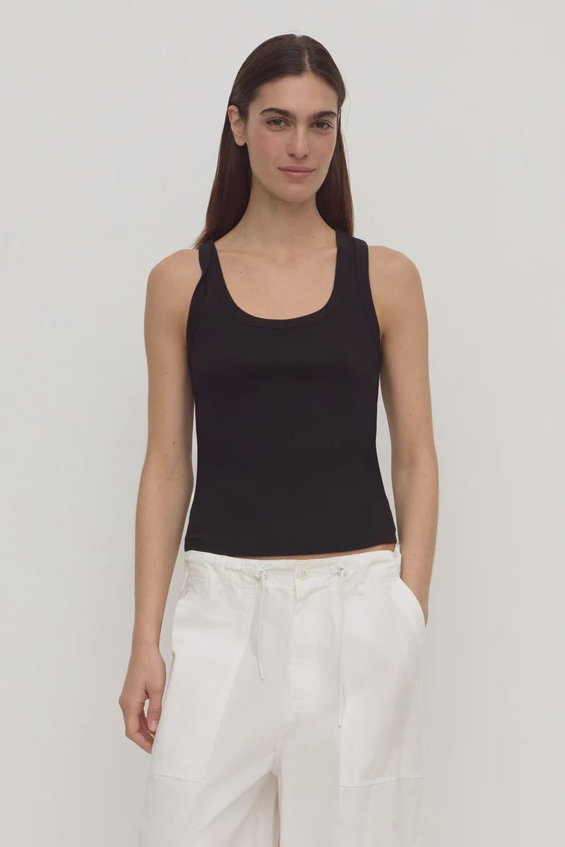 Assembly Label Tops - Tanks Robyn Scoop Neck Rib Tank - Black