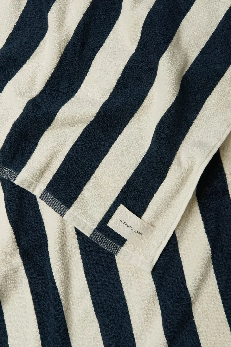 Assembly Label Towels Assembly Label | Cotton Stripe Beach Towel - True Navy/Cream