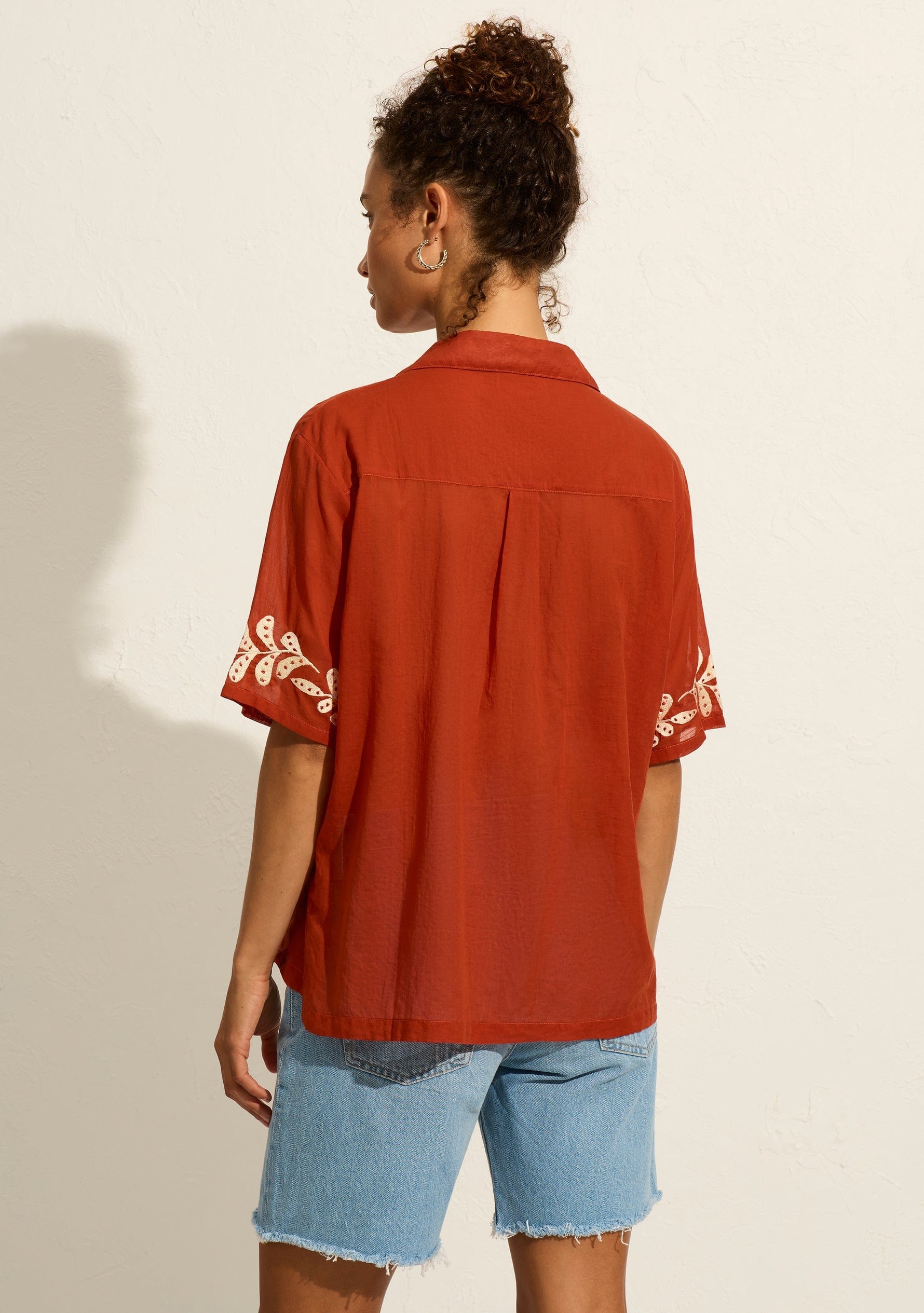 Auguste Shirts - Casual Auguste | Embroidered Rio Shirt - Rust