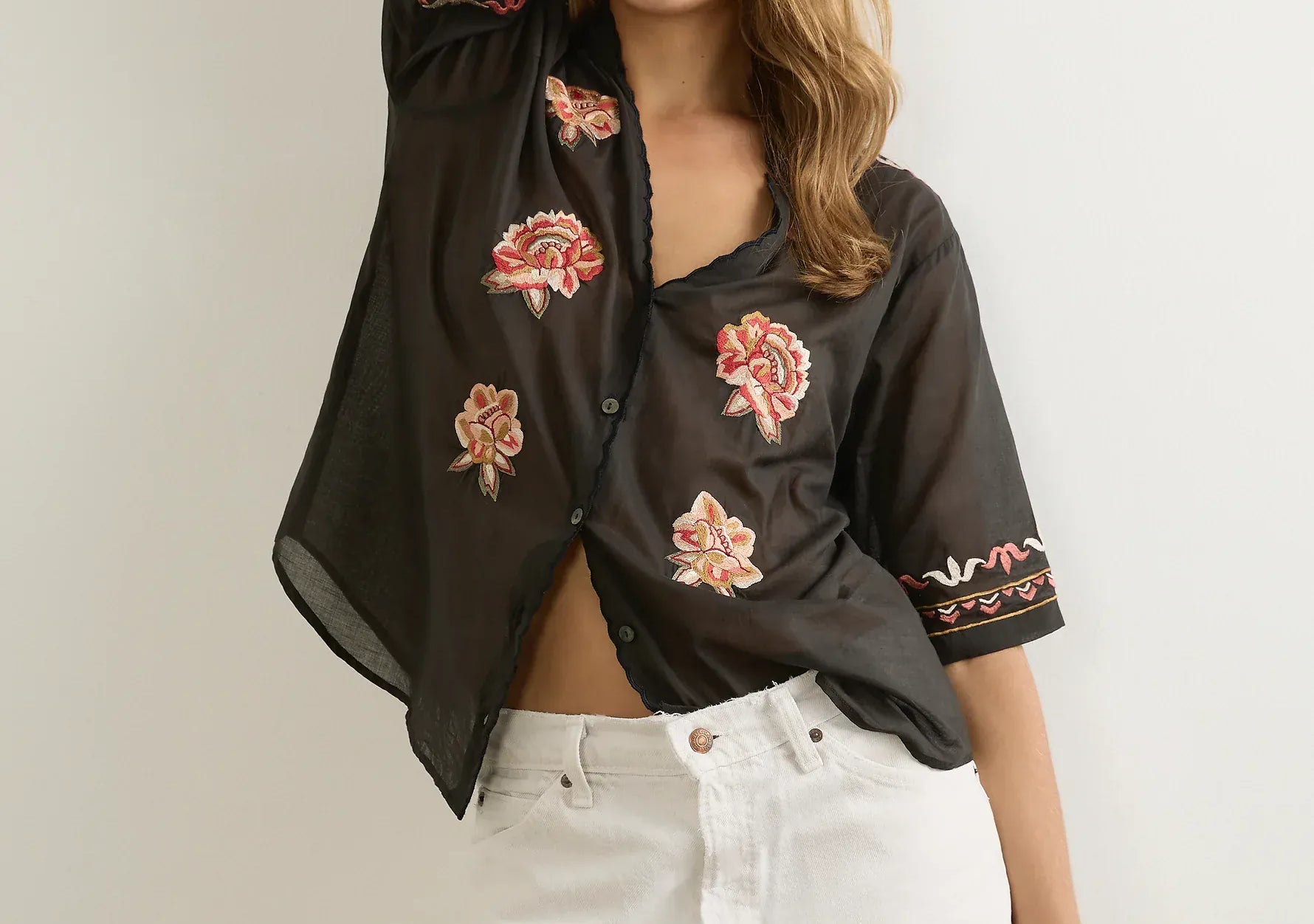 Auguste Tops Vesper Embroidered Blouse