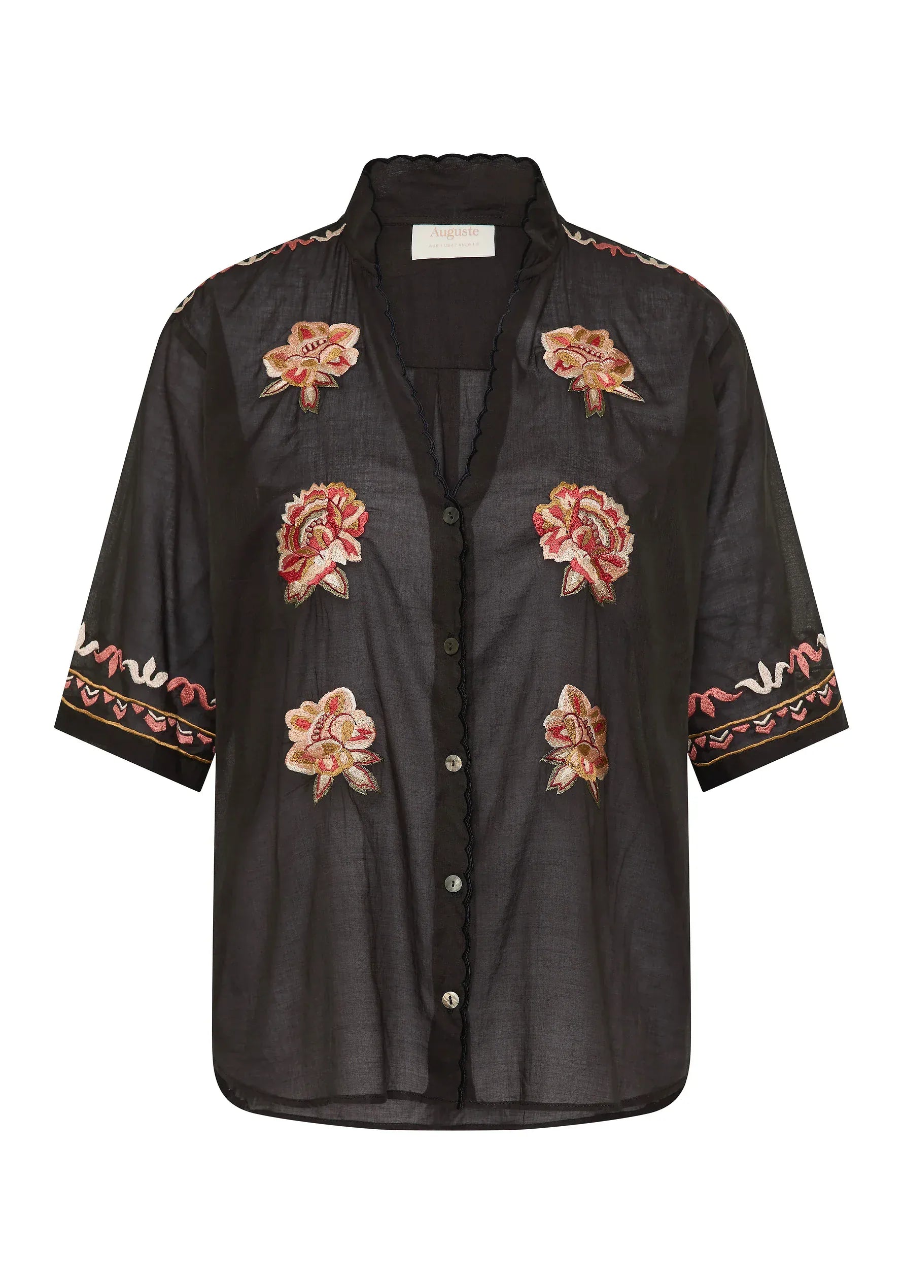 Auguste Tops Vesper Embroidered Blouse