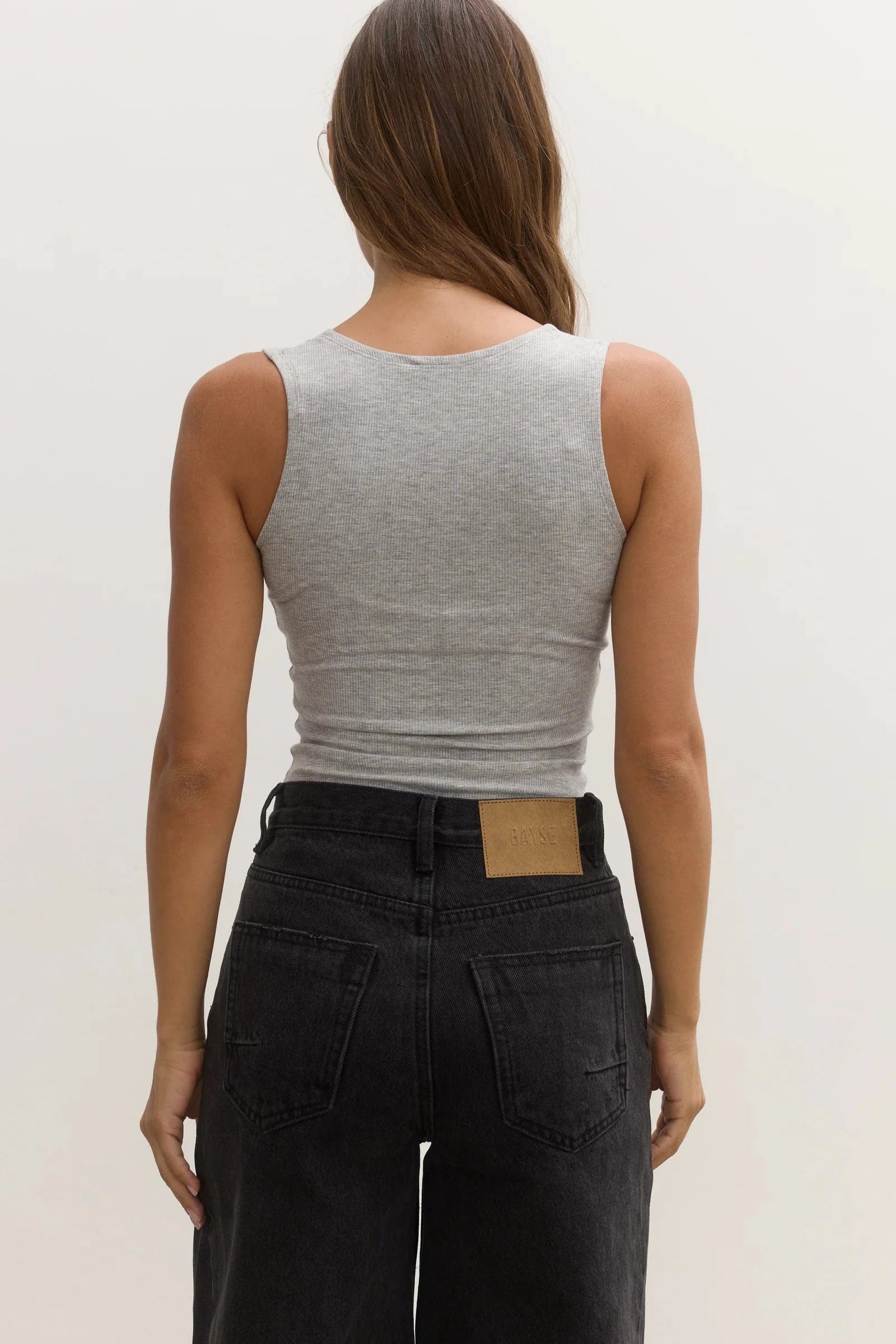 Bayse Brand Tops Aurora Bodysuit - Grey Marle