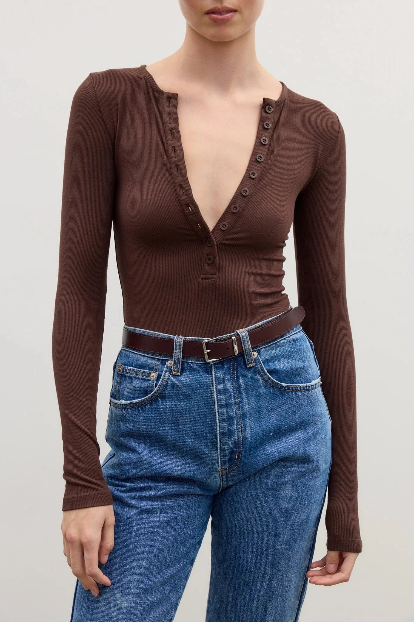 Bayse Brand Tops Bayse Brand | Lara Bodysuit - Chocolate