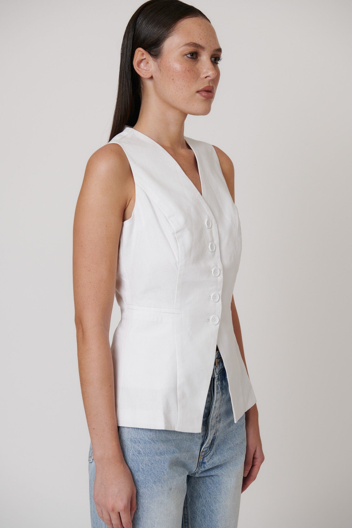 Bayse Brand Tops - Casual Bayse Brand | Ellis Vest - Ivory