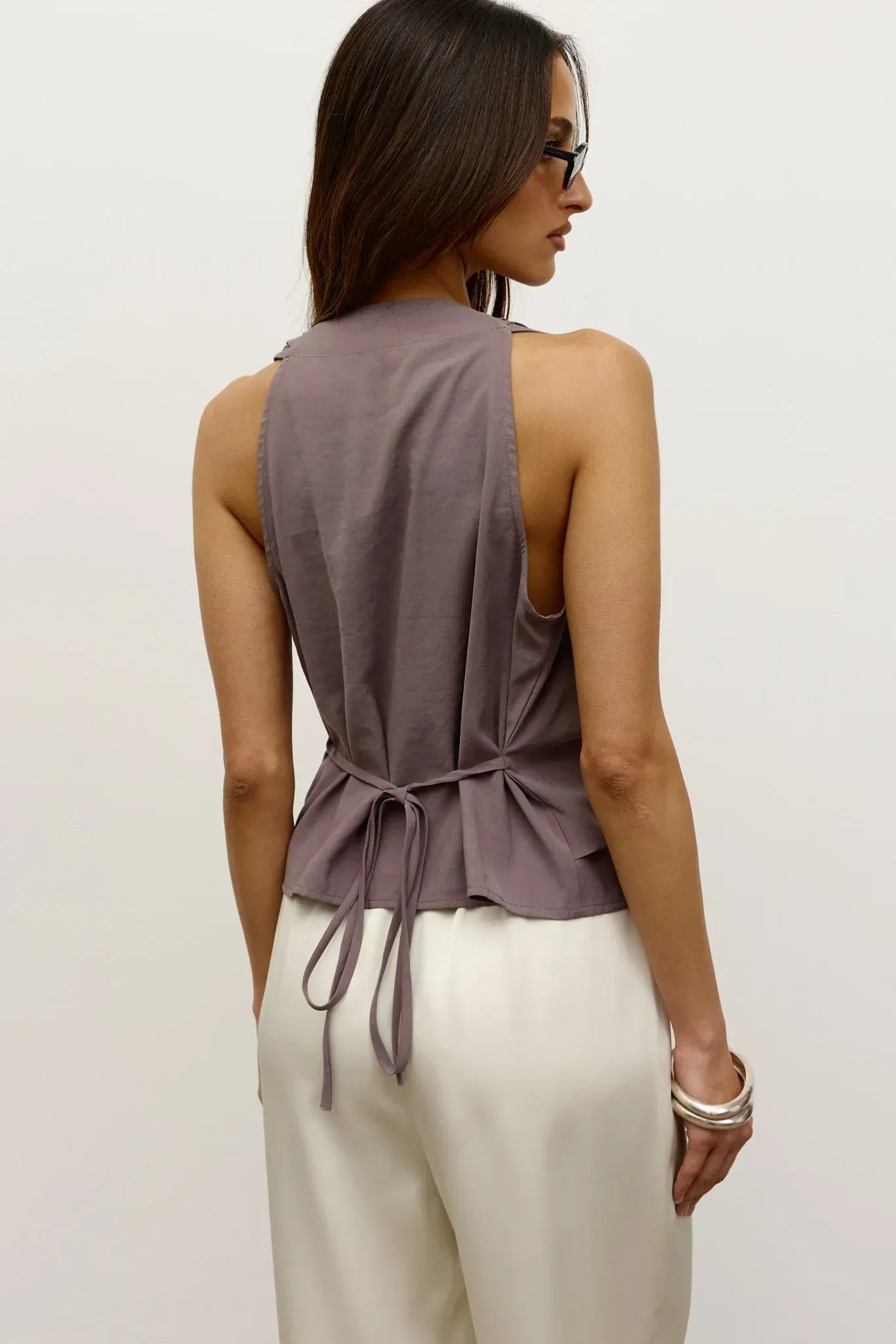 Bayse Brand Tops Emmeline Top - Gunmetal