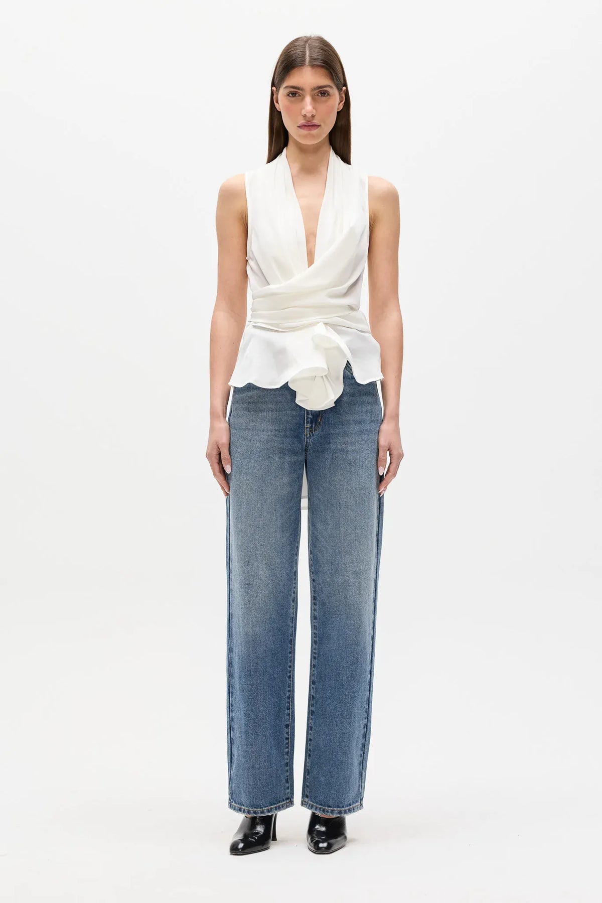 Bayse Brand Tops Leon Top - White